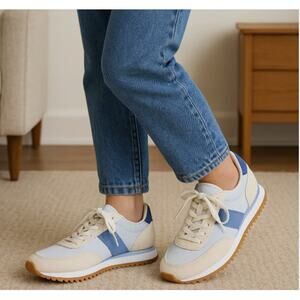 J. CREW  Breeze Hydrangea Suede Retro Colorblock Women's Sz 9